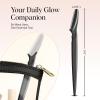 imageKitsch Dermaplane Razor for Women Face  Face Razors for Women ampamp Men Eyebrow Trimmer ampamp Face Shaver  Exfoliating Facial Razor ampamp Skin Care Tool for Smoother Skin  Black 6 pcsBlack