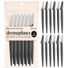 imageKitsch Dermaplane Razor for Women Face  Face Razors for Women ampamp Men Eyebrow Trimmer ampamp Face Shaver  Exfoliating Facial Razor ampamp Skin Care Tool for Smoother Skin  Black 6 pcsBlack