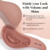 imageKitsch Detangler Brush  Gentle Curly Hair Brush with Flexible Bristles for All Hair Types  Wet or Dry  Detangling Hair Brushes for Women ampamp Men Adults ampamp Kids  BlackTerracotta