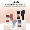 imageKitsch Detangler Brush  Gentle Curly Hair Brush with Flexible Bristles for All Hair Types  Wet or Dry  Detangling Hair Brushes for Women ampamp Men Adults ampamp Kids  BlackTerracotta