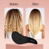 imageKitsch Detangler Brush  Gentle Curly Hair Brush with Flexible Bristles for All Hair Types  Wet or Dry  Detangling Hair Brushes for Women ampamp Men Adults ampamp Kids  BlackBlack
