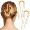 imageKitsch French Hair Pins for Women  Elegant ampamp Durable Metal Hair Fork for Updos Chignon Bun ampamp Twist Hairstyles Secure Hold All Day Comfortable Fit  Ideal Gifts for Women Gold 1pcGold