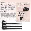 imageKitsch Hair Tie Cutter  Easy To Use Pain Free Rubber Band Cutter for Hair Kids Baby ampamp Toddler Girls  Ideal Gifts for Women  Black 3pc SetBlack