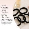 imageKitsch Hair Ties No Damage  Strong Stretchy Hair Bands  Soft Nylon Ponytail Holders SnagFree Rubber Bands Perfect for Updos ampamp Braids  Ideal Gifts for Women  Black 8pcsBlack Pack of 8
