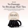 imageKitsch Hair Ties No Damage  Strong Stretchy Hair Bands  Soft Nylon Ponytail Holders SnagFree Rubber Bands Perfect for Updos ampamp Braids  Ideal Gifts for Women  Black 8pcsBlack Pack of 8