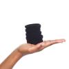 imageKitsch Hair Ties No Damage  Strong Stretchy Hair Bands  Soft Nylon Ponytail Holders SnagFree Rubber Bands Perfect for Updos ampamp Braids  Ideal Gifts for Women  Black 8pcsBlack Thick Pack of 6