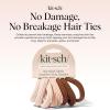 imageKitsch Hair Ties No Damage  Strong Stretchy Hair Bands  Soft Nylon Ponytail Holders SnagFree Rubber Bands Perfect for Updos ampamp Braids  Ideal Gifts for Women  Black 8pcsRosewood