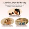 imageKitsch Hair Ties No Damage  Strong Stretchy Hair Bands  Soft Nylon Ponytail Holders SnagFree Rubber Bands Perfect for Updos ampamp Braids  Ideal Gifts for Women  Black 8pcsBlack Pack of 8