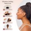 imageKitsch Hair Ties No Damage  Strong Stretchy Hair Bands  Soft Nylon Ponytail Holders SnagFree Rubber Bands Perfect for Updos ampamp Braids  Ideal Gifts for Women  Black 8pcsBlack Pack of 8