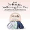 imageKitsch Hair Ties No Damage  Strong Stretchy Hair Bands  Soft Nylon Ponytail Holders SnagFree Rubber Bands Perfect for Updos ampamp Braids  Ideal Gifts for Women  Black 8pcsGarden Bouquet
