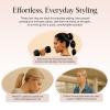 imageKitsch Hair Ties No Damage  Strong Stretchy Hair Bands  Soft Nylon Ponytail Holders SnagFree Rubber Bands Perfect for Updos ampamp Braids  Ideal Gifts for Women  Black 8pcsRosewood