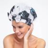 imageKitsch Luxury Shower Caps for Women Reusable Waterproof  Large Shower Cap for Women Nonslip Quickdry Hair Cap for Long and Short Hair Comfortable and Stylish Design  Blush DotFloral