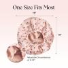 imageKitsch Luxury Shower Caps for Women Reusable Waterproof  Large Shower Cap for Women Nonslip Quickdry Hair Cap for Long and Short Hair Comfortable and Stylish Design  Blush DotCherry Print
