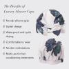 imageKitsch Luxury Shower Caps for Women Reusable Waterproof  Large Shower Cap for Women Nonslip Quickdry Hair Cap for Long and Short Hair Comfortable and Stylish Design  Blush DotFloral