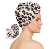 imageKitsch Microfiber Hair Towel Wrap for Women  Super Absorbent Hair Drying Towel  Quick Dry AntiFrizz  for Long ampamp Short Wet ampamp Curly Hair  BlackLeopard