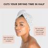imageKitsch Microfiber Hair Towel Wrap for Women  Super Absorbent Hair Drying Towel  Quick Dry AntiFrizz  for Long ampamp Short Wet ampamp Curly Hair  BlackWhite black