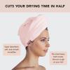 imageKitsch Microfiber Hair Towel Wrap for Women  Super Absorbent Hair Drying Towel  Quick Dry AntiFrizz  for Long ampamp Short Wet ampamp Curly Hair  BlackPink