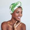 imageKitsch Microfiber Hair Towel Wrap for Women  Super Absorbent Hair Drying Towel  Quick Dry AntiFrizz  for Long ampamp Short Wet ampamp Curly Hair  BlackPalm Leaves