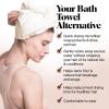 imageKitsch Microfiber Hair Towel Wrap for Women  Super Absorbent Hair Drying Towel  Quick Dry AntiFrizz  for Long ampamp Short Wet ampamp Curly Hair  BlackWhite Ivory