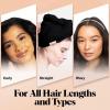 imageKitsch Microfiber Hair Towel Wrap for Women  Super Absorbent Hair Drying Towel  Quick Dry AntiFrizz  for Long ampamp Short Wet ampamp Curly Hair  BlackBlack
