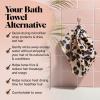 imageKitsch Microfiber Hair Towel Wrap for Women  Super Absorbent Hair Drying Towel  Quick Dry AntiFrizz  for Long ampamp Short Wet ampamp Curly Hair  BlackLeopard