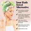 imageKitsch Microfiber Hair Towel Wrap for Women  Super Absorbent Hair Drying Towel  Quick Dry AntiFrizz  for Long ampamp Short Wet ampamp Curly Hair  BlackPalm Leaves