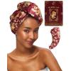 imageKitsch Microfiber Hair Towel Wrap for Women  Super Absorbent Hair Drying Towel  Quick Dry AntiFrizz  for Long ampamp Short Wet ampamp Curly Hair  BlackGryffindor