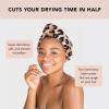 imageKitsch Microfiber Hair Towel Wrap for Women  Super Absorbent Hair Drying Towel  Quick Dry AntiFrizz  for Long ampamp Short Wet ampamp Curly Hair  BlackLeopard