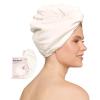 imageKitsch Microfiber Hair Towel Wrap for Women  Super Absorbent Hair Drying Towel  Quick Dry AntiFrizz  for Long ampamp Short Wet ampamp Curly Hair  BlackWhite Ivory