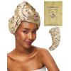 imageKitsch Microfiber Hair Towel Wrap for Women  Super Absorbent Hair Drying Towel  Quick Dry AntiFrizz  for Long ampamp Short Wet ampamp Curly Hair  BlackHufflepuff