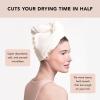 imageKitsch Microfiber Hair Towel Wrap for Women  Super Absorbent Hair Drying Towel  Quick Dry AntiFrizz  for Long ampamp Short Wet ampamp Curly Hair  BlackWhite Ivory