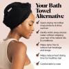 imageKitsch Microfiber Hair Towel Wrap for Women  Super Absorbent Hair Drying Towel  Quick Dry AntiFrizz  for Long ampamp Short Wet ampamp Curly Hair  BlackBlack