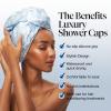 imageKitsch Microfiber Hair Towel Wrap for Women  Super Absorbent Hair Drying Towel  Quick Dry AntiFrizz  for Long ampamp Short Wet ampamp Curly Hair  BlackToile De Blue