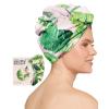 imageKitsch Microfiber Hair Towel Wrap for Women  Super Absorbent Hair Drying Towel  Quick Dry AntiFrizz  for Long ampamp Short Wet ampamp Curly Hair  BlackPalm Leaves