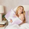 imageKitsch Satin Pillowcase with Zipper for Hair ampamp Skin Softer Than Silk Pillow Cases Queen WrinkleFree Smooth and Cooling Satin Pillow Covers Standard Size 19quotx26quot  AuraLavender