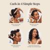 imageKitsch XL Flexi Rods for Heatless Curls Overnight  Soft Velvet Hair Rollers for Women  Hair Curlers to Sleep In  Eucalyptus 4pcsDisney Princess