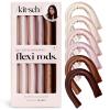imageKitsch XL Flexi Rods for Heatless Curls Overnight  Soft Velvet Hair Rollers for Women  Hair Curlers to Sleep In  Eucalyptus 4pcsRosewood