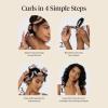 imageKitsch XL Flexi Rods for Heatless Curls Overnight  Soft Velvet Hair Rollers for Women  Hair Curlers to Sleep In  Eucalyptus 4pcsRosewood
