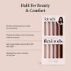 imageKitsch XL Flexi Rods for Heatless Curls Overnight  Soft Velvet Hair Rollers for Women  Hair Curlers to Sleep In  Eucalyptus 4pcsRosewood
