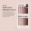 imageKitsch XL Flexi Rods for Heatless Curls Overnight  Soft Velvet Hair Rollers for Women  Hair Curlers to Sleep In  Eucalyptus 4pcsRosewood