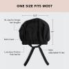 imageKitsch XL Satin Bonnet for Sleeping  Softer Than Silk Hair Bonnet for Women  Secure Fit Adjustable Night Cap for Curly ampamp Textured Hair  Prevents Breakage Tangles ampamp Thinning  AuraBlack