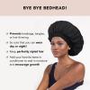imageKitsch XL Satin Bonnet for Sleeping  Softer Than Silk Hair Bonnet for Women  Secure Fit Adjustable Night Cap for Curly ampamp Textured Hair  Prevents Breakage Tangles ampamp Thinning  AuraBlack