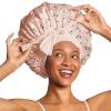 imageKitsch XL Satin Bonnet for Sleeping  Softer Than Silk Hair Bonnet for Women  Secure Fit Adjustable Night Cap for Curly ampamp Textured Hair  Prevents Breakage Tangles ampamp Thinning  AuraCherry Print