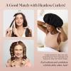 imageKitsch XL Satin Bonnet for Sleeping  Softer Than Silk Hair Bonnet for Women  Secure Fit Adjustable Night Cap for Curly ampamp Textured Hair  Prevents Breakage Tangles ampamp Thinning  AuraBlack