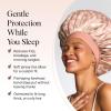 imageKitsch XL Satin Bonnet for Sleeping  Softer Than Silk Hair Bonnet for Women  Secure Fit Adjustable Night Cap for Curly ampamp Textured Hair  Prevents Breakage Tangles ampamp Thinning  AuraTerracotta Checker
