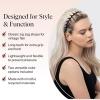 imageKitsch Zig Zag Headbands for Women Non Slip  Fashion Accessories for Slicked Back Styles  Comfortable Comb Headband with Teeth  Ideal Gifts for Women  Tortoise ampamp Black Headband  2 pcsBlack  Tort