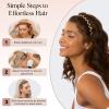 imageKitsch Zig Zag Headbands for Women Non Slip  Fashion Accessories for Slicked Back Styles  Comfortable Comb Headband with Teeth  Ideal Gifts for Women  Tortoise ampamp Black Headband  2 pcsNeutral