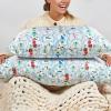imageKitsch x Bridgerton Satin Pillowcase with Zipper for Hair Skin Softer Than Silk Pillow Cases WrinkleFree Cooling Satin Pillow Covers Bridgerton  Toile De Blue Standard Size 19quotx26quotElf  North Pole