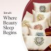 imageKitsch x Bridgerton Satin Pillowcase with Zipper for Hair Skin Softer Than Silk Pillow Cases WrinkleFree Cooling Satin Pillow Covers Bridgerton  Toile De Blue Standard Size 19quotx26quotHarry Potter  Gryffindor
