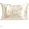 imageKitsch x Bridgerton Satin Pillowcase with Zipper for Hair Skin Softer Than Silk Pillow Cases WrinkleFree Cooling Satin Pillow Covers Bridgerton  Toile De Blue Standard Size 19quotx26quotDisney  Mickey Mouse